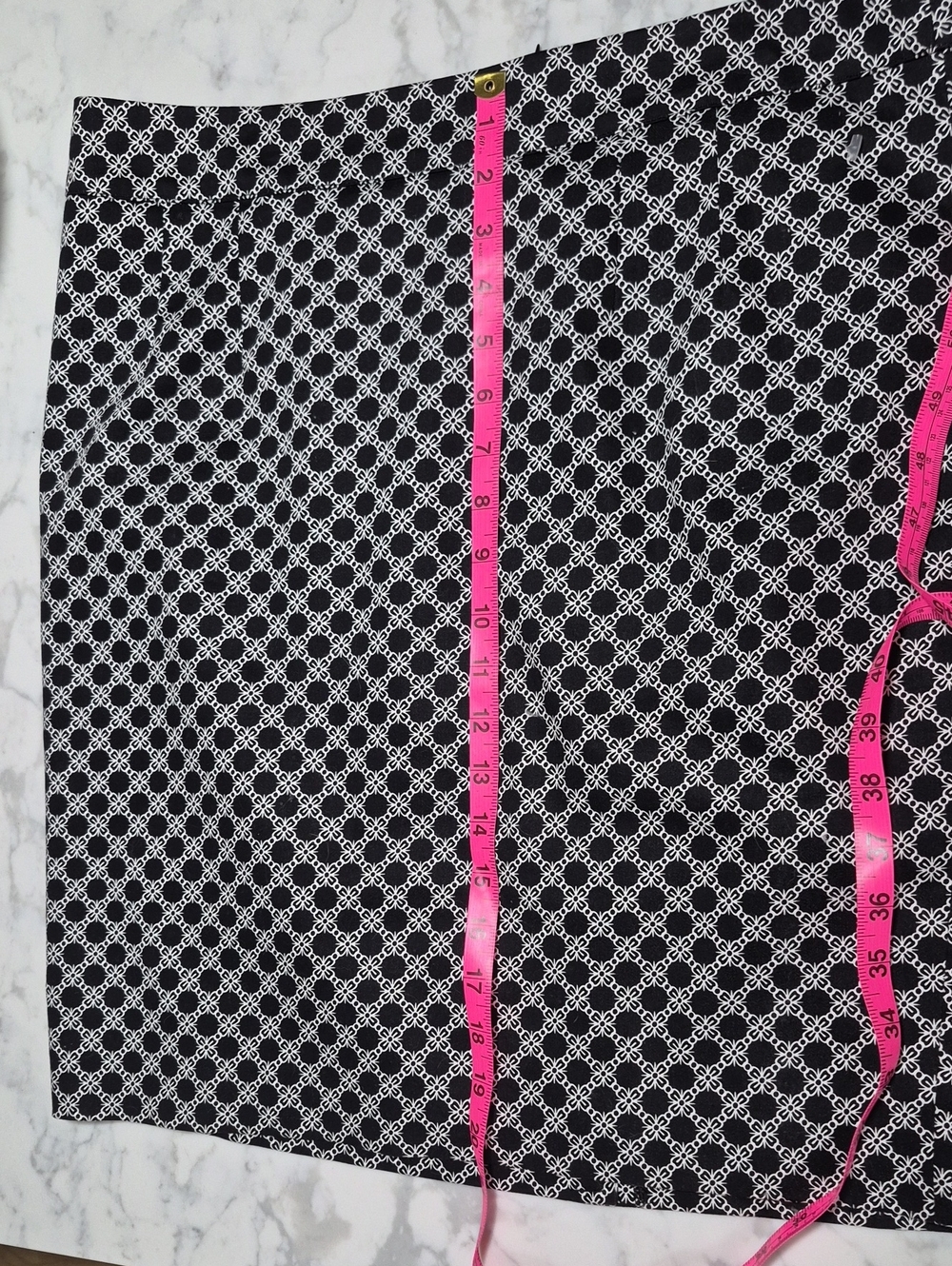 Jessica Black/whiteStretch Skirt